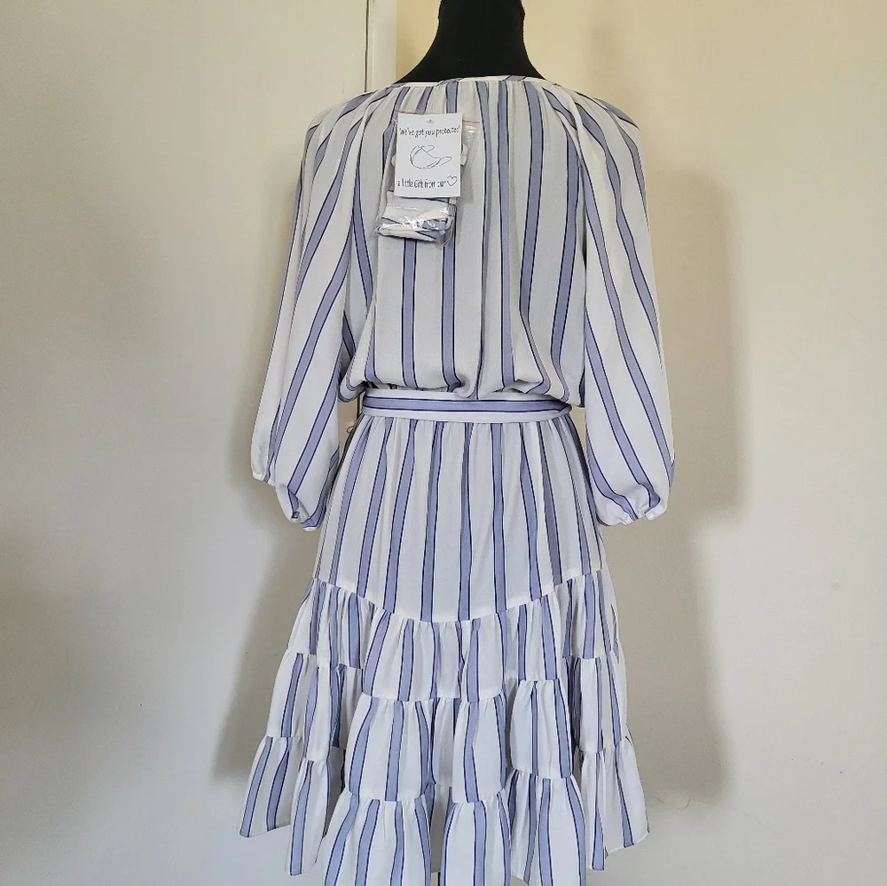 GABBY SKYE Striped Blue and White Dress - Picture 5 of 14